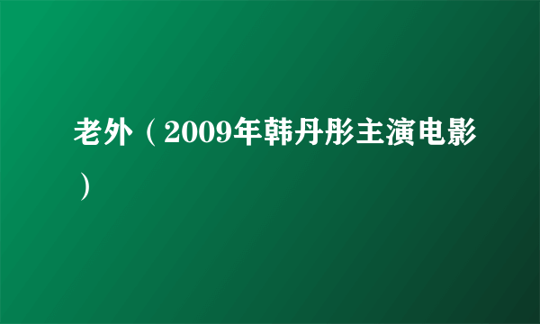 什么是老外（2009年韩丹彤主演电影）