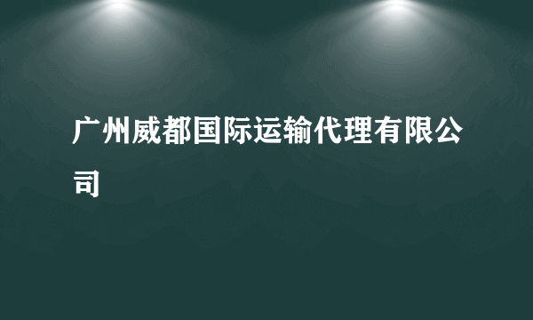 广州威都国际运输代理有限公司