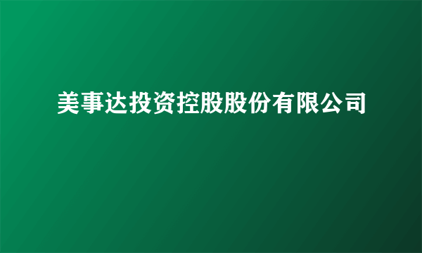 美事达投资控股股份有限公司