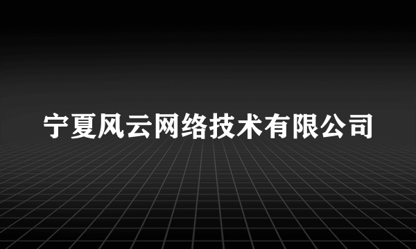 宁夏风云网络技术有限公司