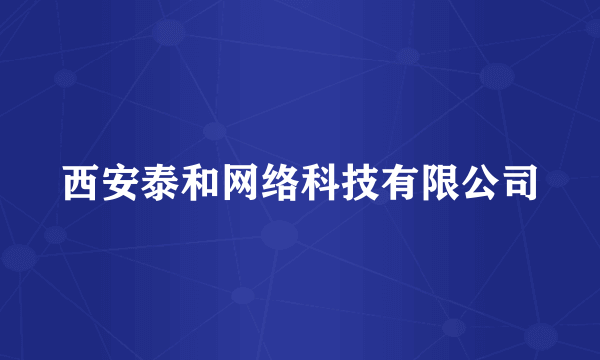 西安泰和网络科技有限公司