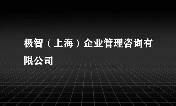 极智（上海）企业管理咨询有限公司