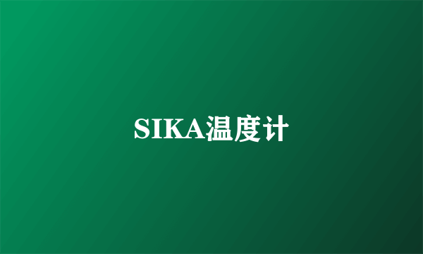 SIKA温度计