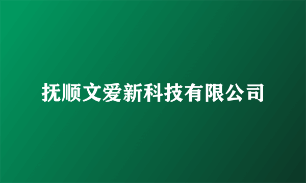 抚顺文爱新科技有限公司