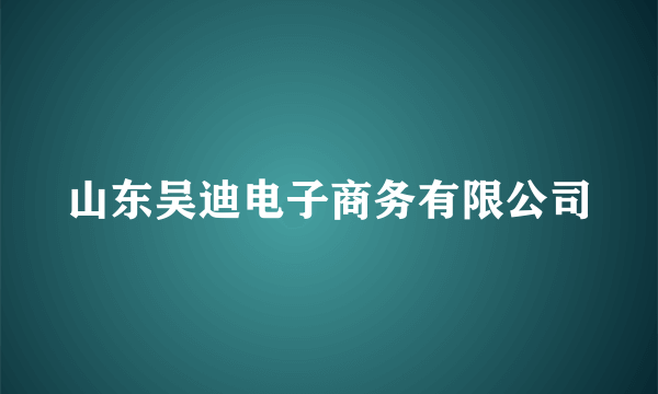 山东吴迪电子商务有限公司