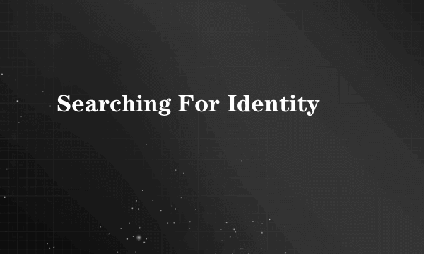 什么是Searching For Identity