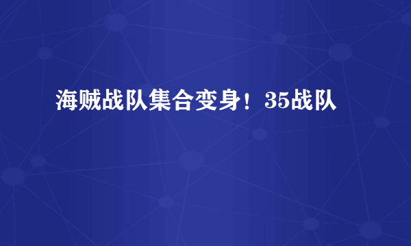 什么是海贼战队集合变身！35战队