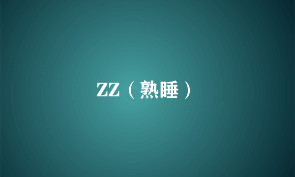 ZZ（熟睡）