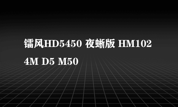 镭风HD5450 夜蜥版 HM1024M D5 M50