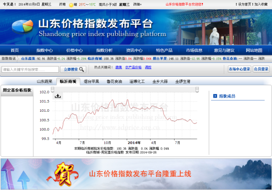 什么是山东省价格指数发布平台