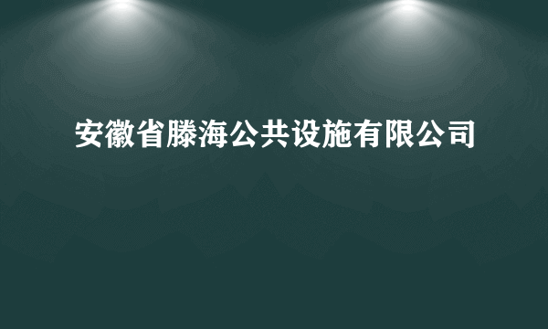 安徽省滕海公共设施有限公司