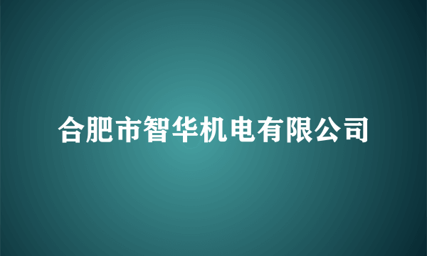 合肥市智华机电有限公司