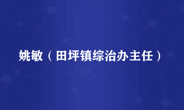 姚敏（田坪镇综治办主任）