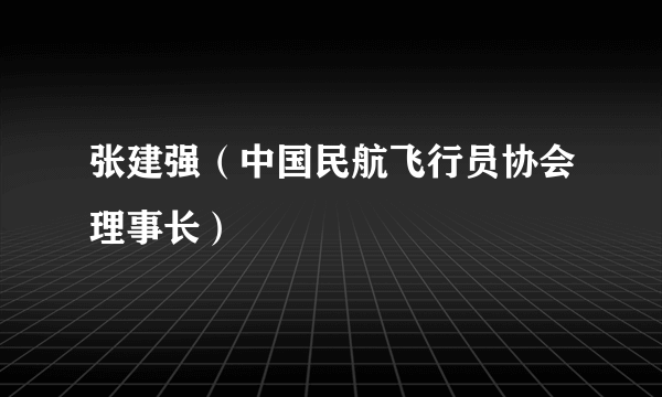 什么是张建强（中国民航飞行员协会理事长）