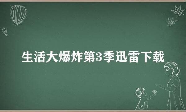 生活大爆炸第3季迅雷下载