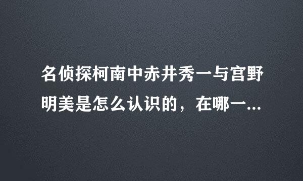 名侦探柯南中赤井秀一与宫野明美是怎么认识的，在哪一集中有讲述到