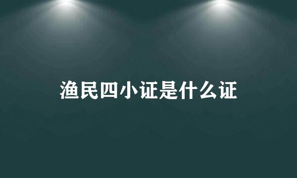 渔民四小证是什么证