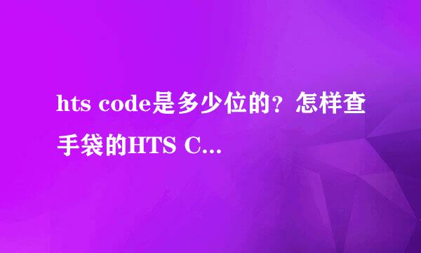 hts code是多少位的？怎样查手袋的HTS CODE ？？？