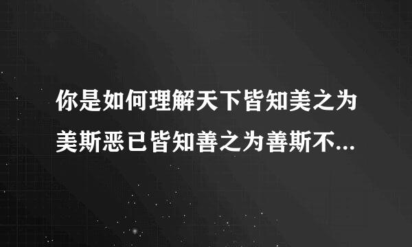 你是如何理解天下皆知美之为美斯恶已皆知善之为善斯不善与这句话的含义的