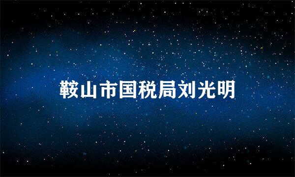 鞍山市国税局刘光明