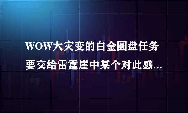 WOW大灾变的白金圆盘任务要交给雷霆崖中某个对此感兴趣的人，怎么做啊！