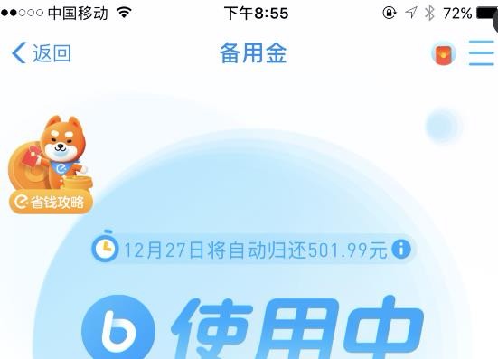 支付宝备用金逾期一天后果是什么？