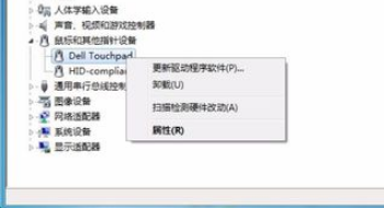 怎么将DELL电脑的触摸板禁用了