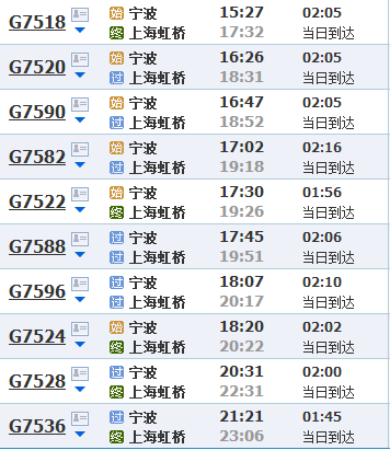 宁波到上海高铁要多久