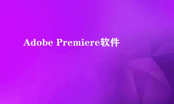 Adobe Premiere软件