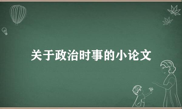 关于政治时事的小论文