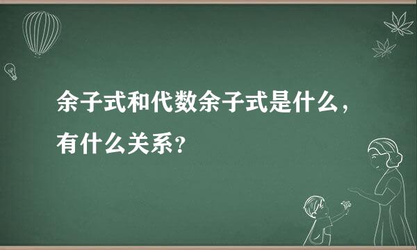 余子式和代数余子式是什么，有什么关系？