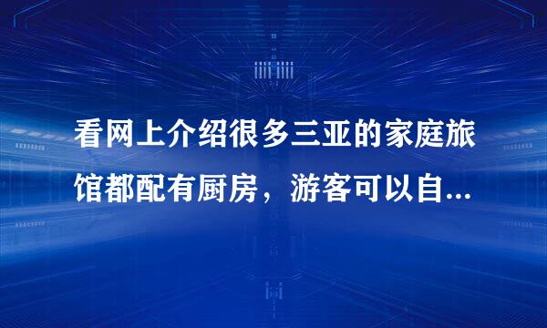 看网上介绍很多三亚的家庭旅馆都配有厨房，游客可以自己烹饪海鲜是吗？