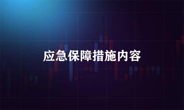 应急保障措施内容