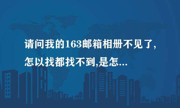 请问我的163邮箱相册不见了,怎以找都找不到,是怎么回事,是不是丢了?该如何呢?谢谢了