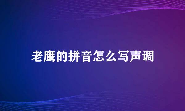 老鹰的拼音怎么写声调