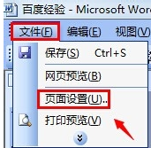 word2003页面设置在哪里？