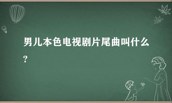 男儿本色电视剧片尾曲叫什么?