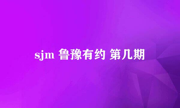 sjm 鲁豫有约 第几期