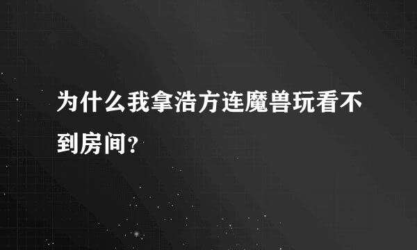 为什么我拿浩方连魔兽玩看不到房间？