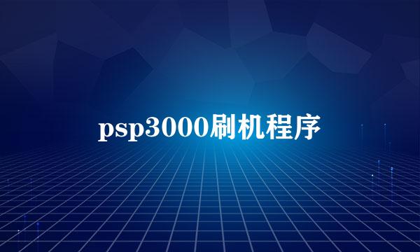 psp3000刷机程序