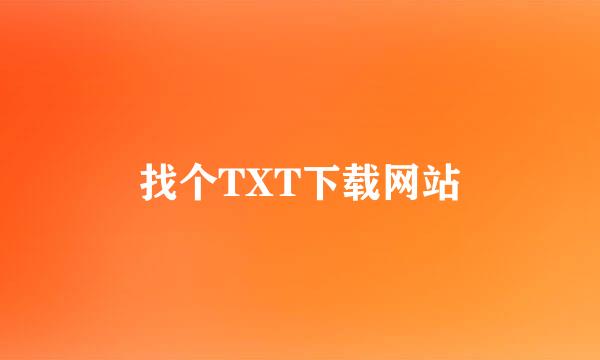 找个TXT下载网站