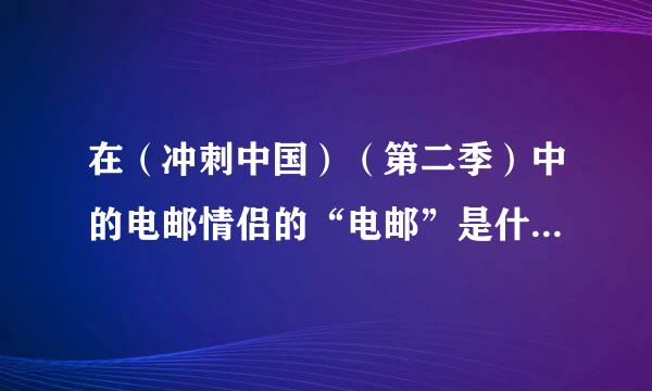 在（冲刺中国）（第二季）中的电邮情侣的“电邮”是什么意思？