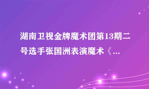 湖南卫视金牌魔术团第13期二号选手张国洲表演魔术《TEA TIME》中的主题音乐是什么名字。