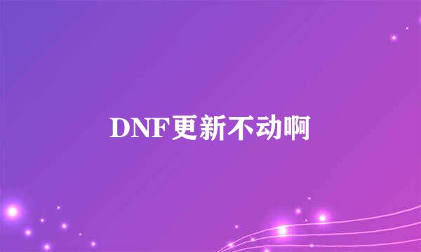 DNF更新不动啊