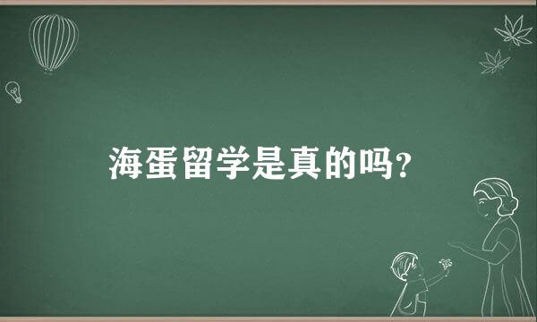 海蛋留学是真的吗？