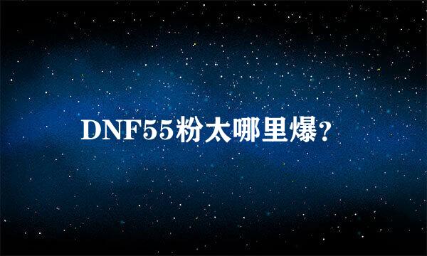 DNF55粉太哪里爆？