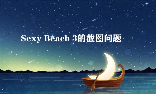 Sexy Beach 3的截图问题