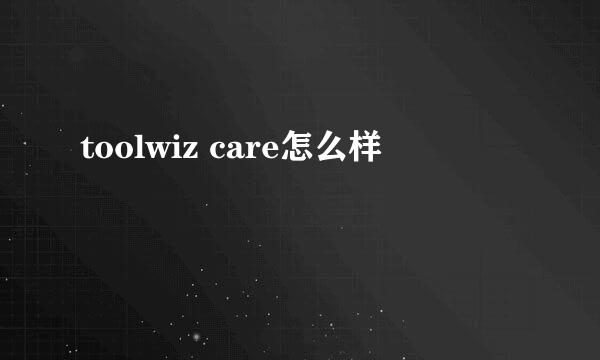 toolwiz care怎么样