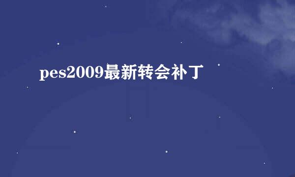 pes2009最新转会补丁