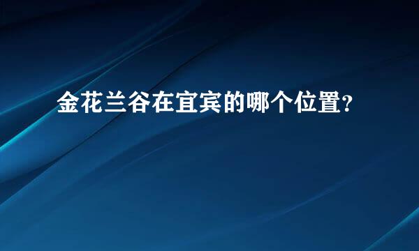 金花兰谷在宜宾的哪个位置？